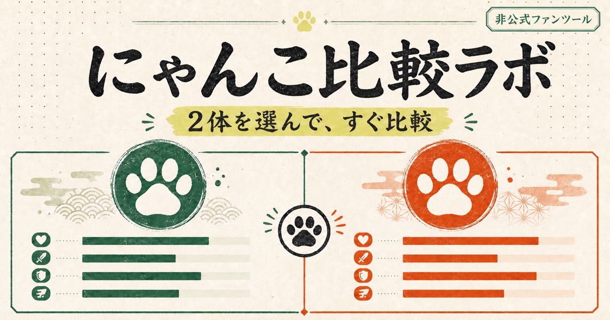 にゃんこ比較ラボ｜非公式キャラクター比較ツール